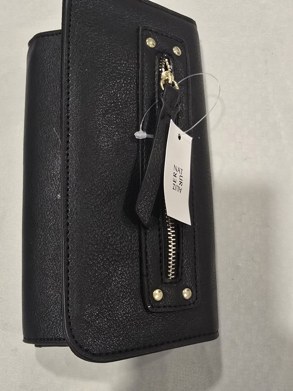 Naturalizer Black Leather Zip Wallet